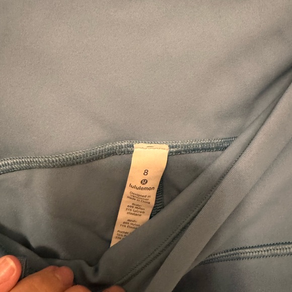 Teal Lululemon Wunder Under Leggings w/ mesh - Picture 3 of 4